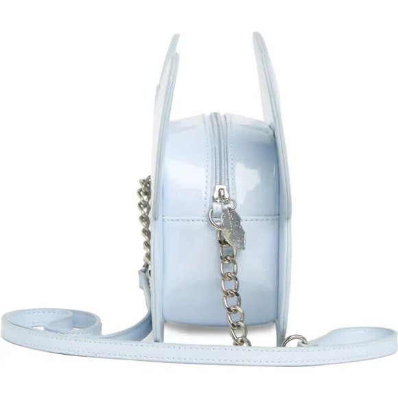 Betsey Johnson Kitsch Butterfly Medium Crossbody Bag Baby Blue Crystals - Picture 9 of 14